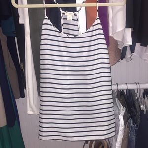 Black and White Jcrew striped racer back tank
